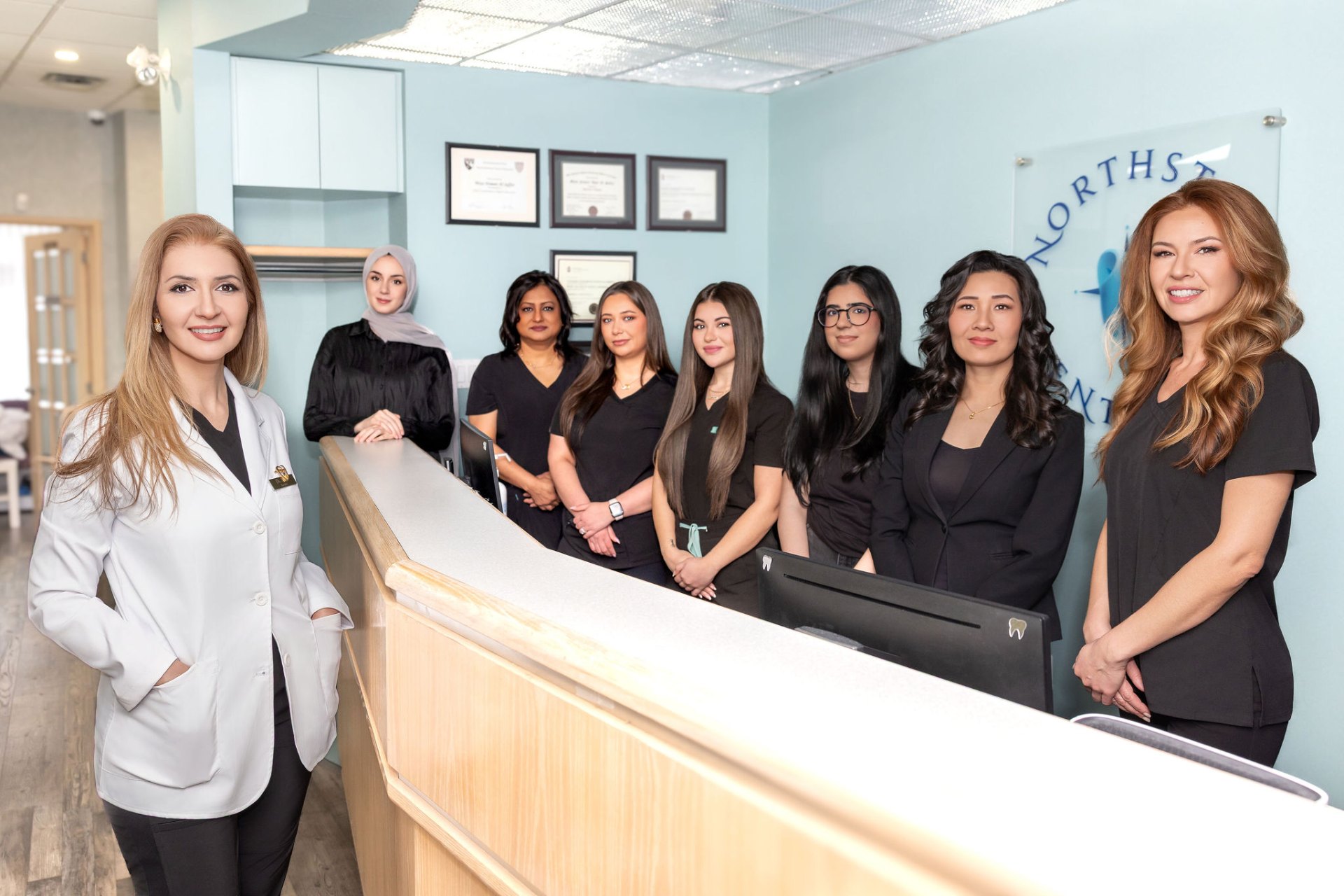 The North Star Dentistry team at the front desk